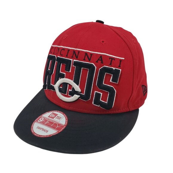 New Era Cincinnati Reds 9Fifty Embroidered Snapback Hat Red Black Cap MLB - Picture 1 of 10